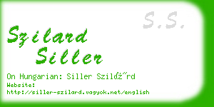 szilard siller business card